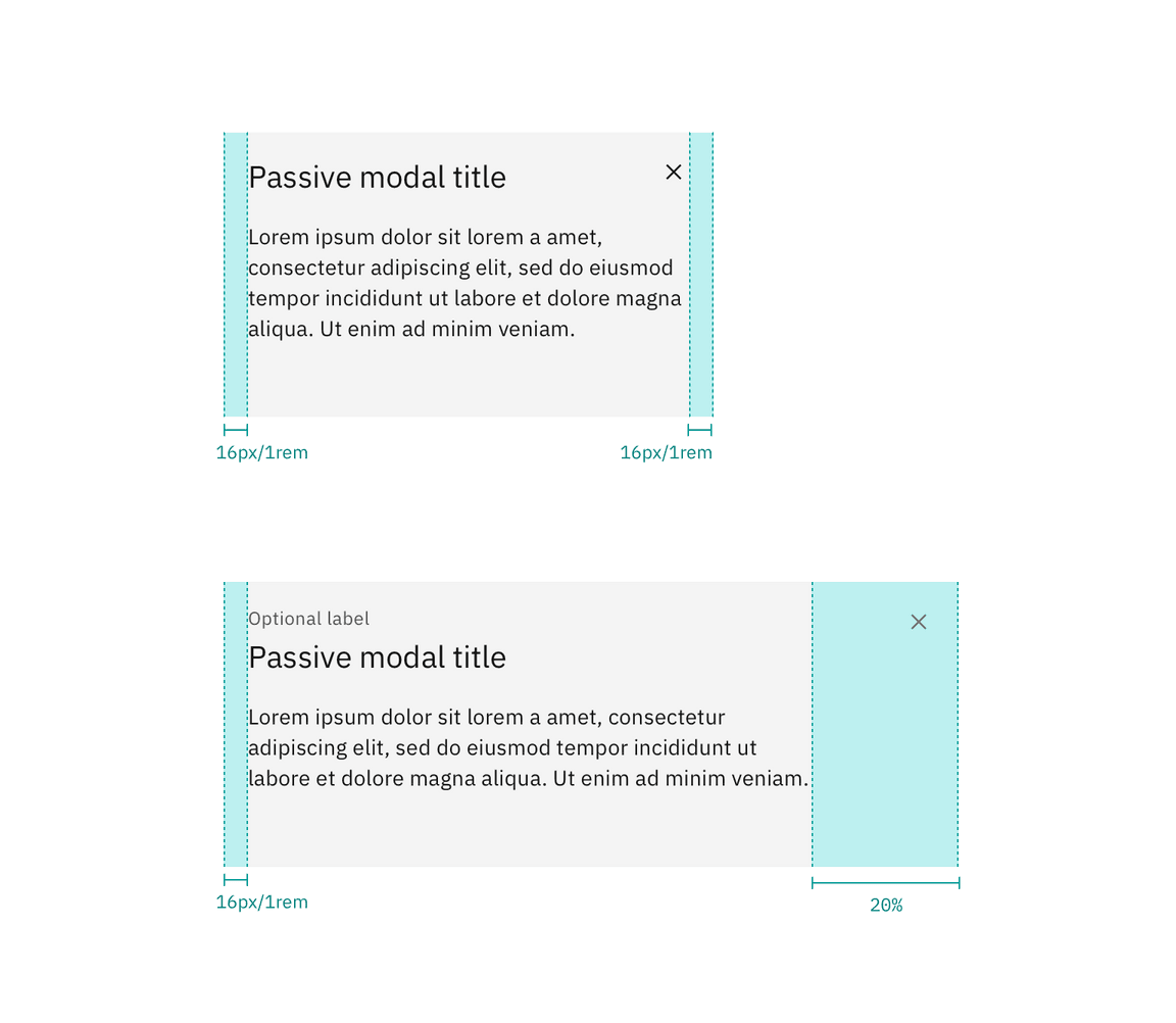 Margin-right for modals less than 36% and greater than 36%